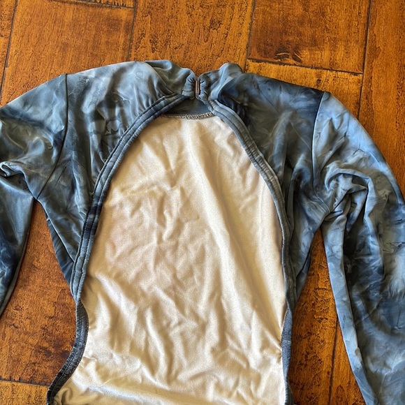 Custom Details Dancewear multi grey with grey and tan sheer details to bottom. - Picture 6 of 9